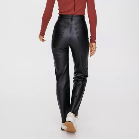 Aritzia New Wilfred Free Melina Straight Pants. Faux Leather. New. 0 size size - Picture 11 of 16